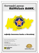 Oglas RBA povodom nagrade za najbolju inozemnu banku u Hrvatskoj 2000. godine.