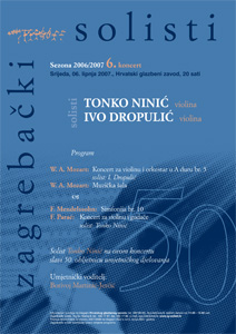 Plakat izraen za najavu koncerta kojim su Zagrebaki solisti obiljeavali 50. godinjicu rada.