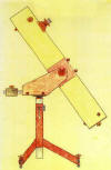 Nacrt Njutnovog teleskopa nacrtan na krevetu prije 35 godina u bivoj Ortopedsoj bolnici (Referalnom spinalnom centru Hrvatske) u Kraljevici